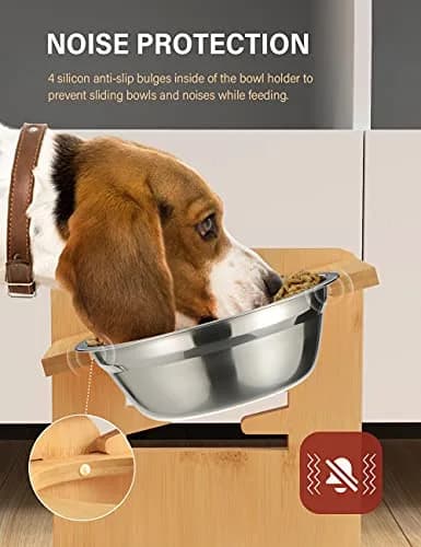 Vantic Elevated Dog Bowls, Small | Adjustable Height & Tilted Platform for Small Dogs thumbnail 5