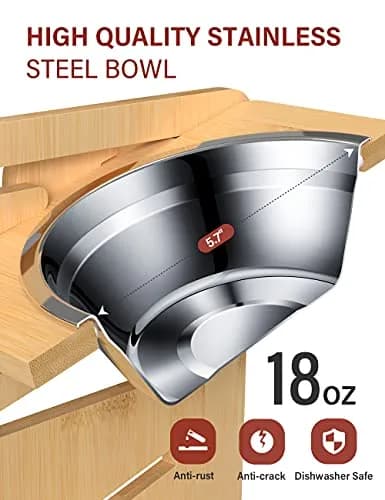 Vantic Elevated Dog Bowls, Small | Adjustable Height & Tilted Platform for Small Dogs thumbnail 6