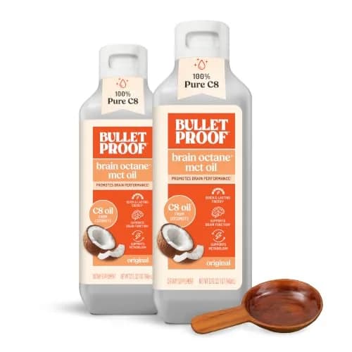 Bulletproof Brain Octane C8 MCT Oil 100% Pure Coconut 1.92 L (64 Fl Oz) | Ketogenic Energy Supplement for Brain & Metabolism thumbnail 1