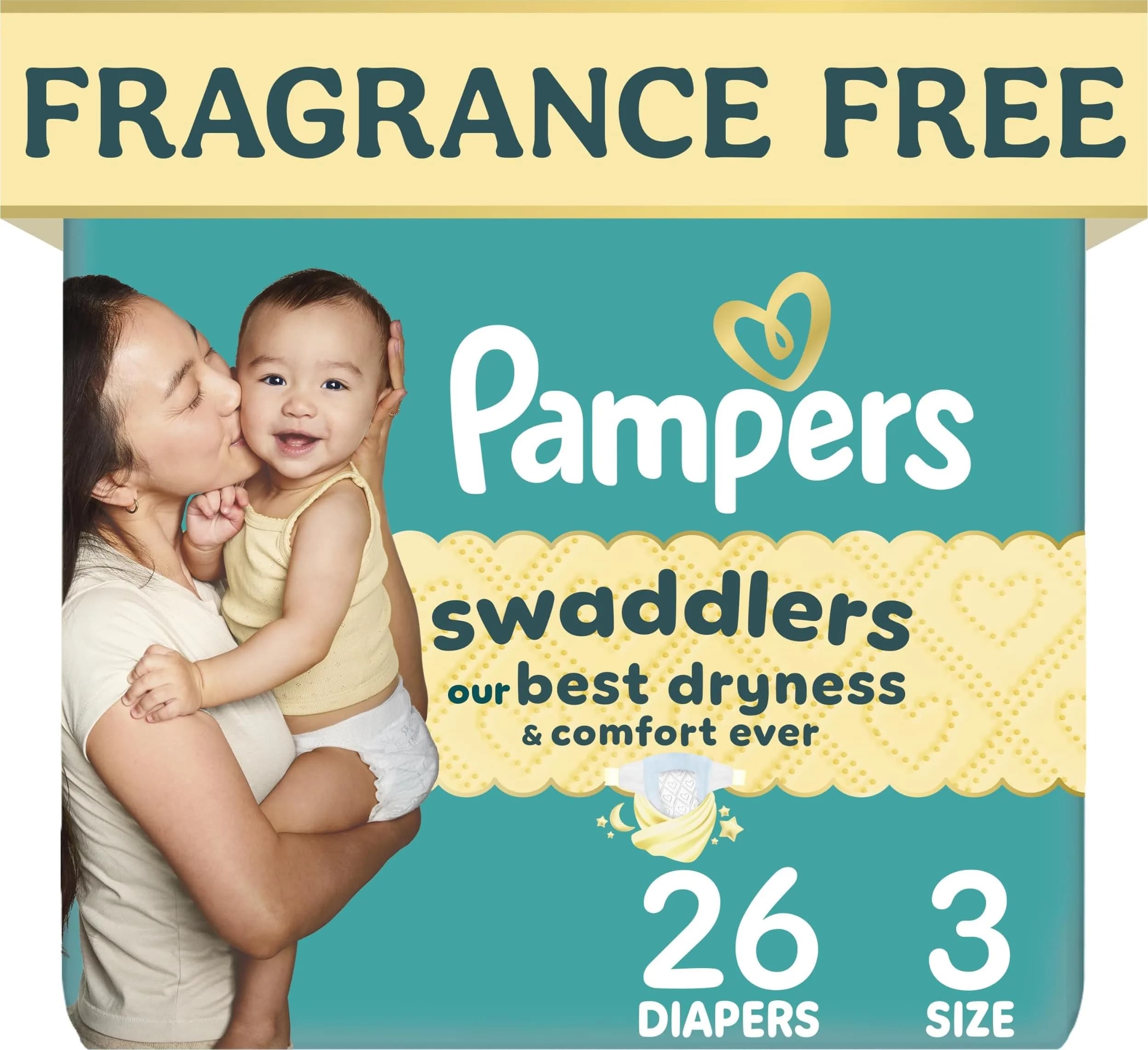 Pampers Swaddlers Diapers Size 3 (7-13 kg) | Pediatrician Recommended for Sensitive Skin