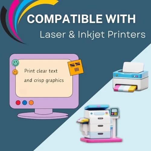 PACKZON Shipping Labels 8.5 x 5.5 Inches (50 Labels) | Heavyweight Paper for Laser & Inkjet Printers thumbnail 4