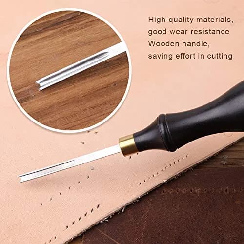 DIUDUS Leather Edge Beveler 2.25mm (1#) with Wood Handle | Essential Leather Crafting Tool for Smooth Edges thumbnail 6