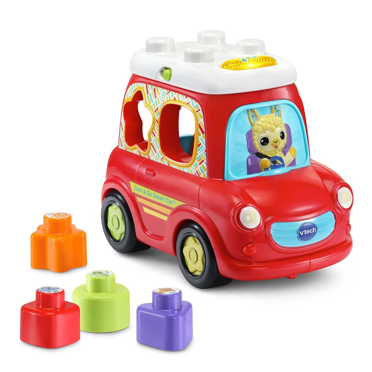 VTech Sort and Go Smart Car, Red | Interactive Learning Toy for 12-36 Months