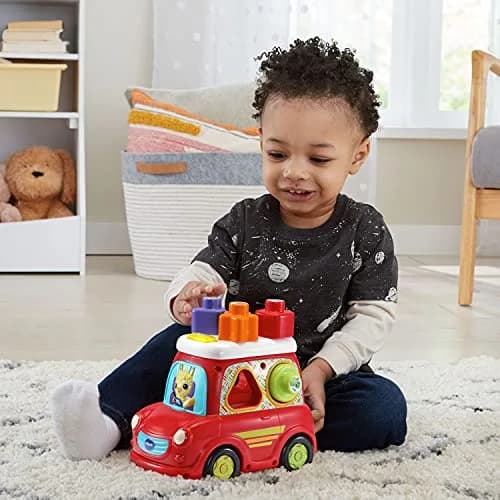 VTech Sort and Go Smart Car, Red | Interactive Learning Toy for 12-36 Months thumbnail 5