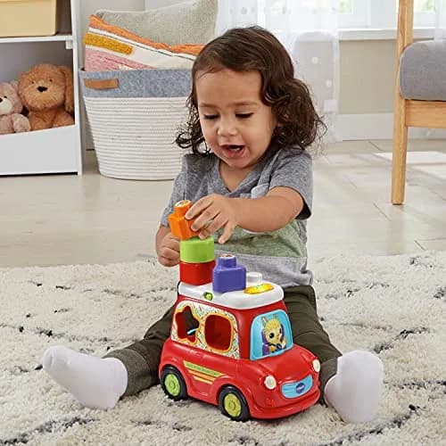 VTech Sort and Go Smart Car, Red | Interactive Learning Toy for 12-36 Months thumbnail 6