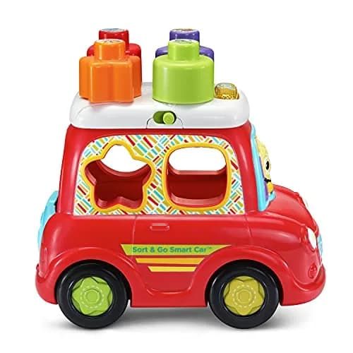 VTech Sort and Go Smart Car, Red | Interactive Learning Toy for 12-36 Months thumbnail 3