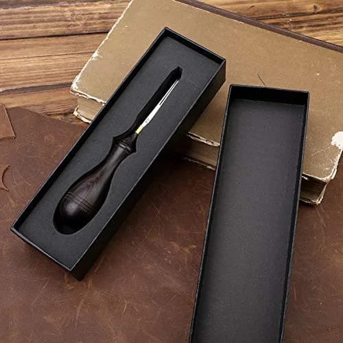 DIUDUS Leather Edge Beveler Tool 0.7mm (4#) with Wood Handle | Professional Grade Leather Skiving Tool thumbnail 3