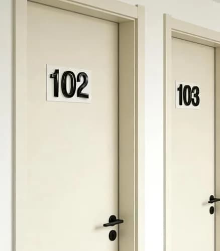 HopeWan Black Mailbox Numbers 7cm (2.75 inch) Pack of 10 | Self-Adhesive Waterproof ABS Plastic thumbnail 3