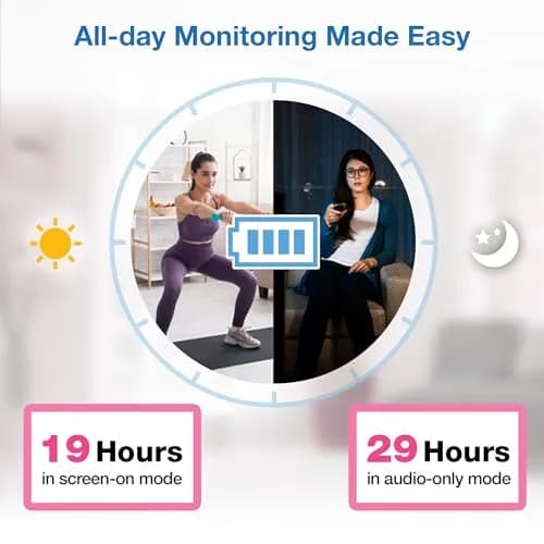 VTech VM819 Baby Monitor with 2.8-Inch LCD Screen | No WiFi, 1000ft Range, Night Vision, Two-Way Talk, Temperature Sensor, Sound-Activated Screen, Lullabies thumbnail 7