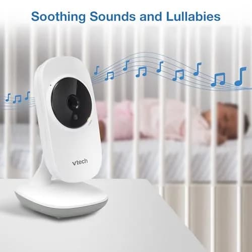 VTech VM819 Baby Monitor with 2.8-Inch LCD Screen | No WiFi, 1000ft Range, Night Vision, Two-Way Talk, Temperature Sensor, Sound-Activated Screen, Lullabies thumbnail 9