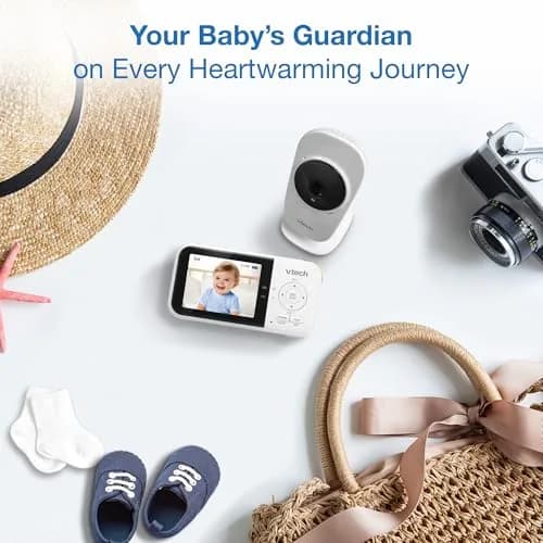 VTech VM819 Baby Monitor with 2.8-Inch LCD Screen | No WiFi, 1000ft Range, Night Vision, Two-Way Talk, Temperature Sensor, Sound-Activated Screen, Lullabies thumbnail 3