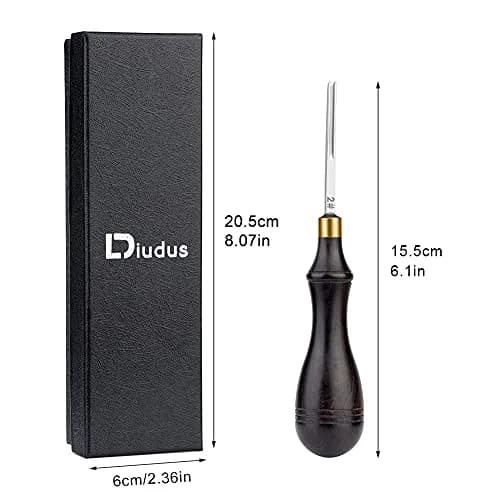 DIUDUS 1.8mm Leather Edge Beveler Tool with Wood Handle | Essential Leathercraft Tool for Smooth Edges thumbnail 2
