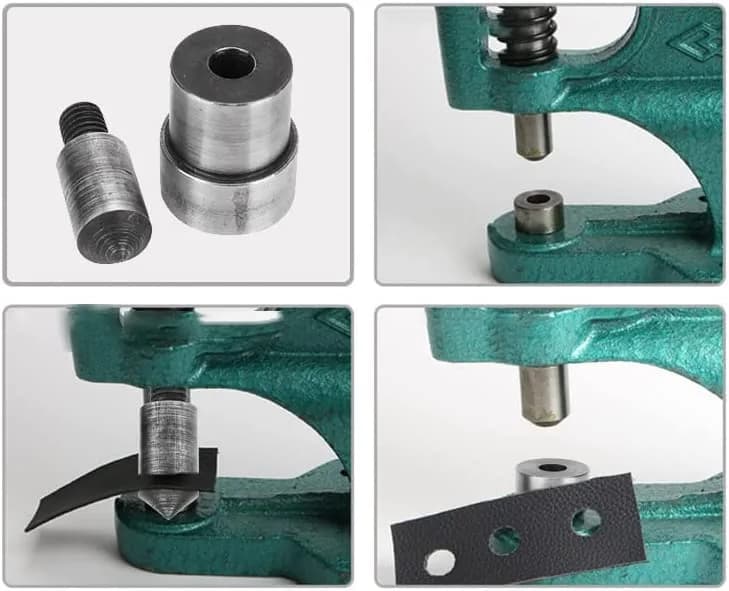 Pssopp Heavy Duty Metal Grommet Eyelet Punch Machine 8.0 mm | Durable Steel Tool for Leather & Fabric thumbnail 6