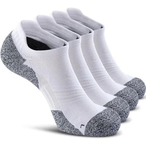 CWVLC No Show Sports Compression Socks 4-pairs | Moisture Wicking, Anti-Blister, Arch Support, Low Cut thumbnail 1