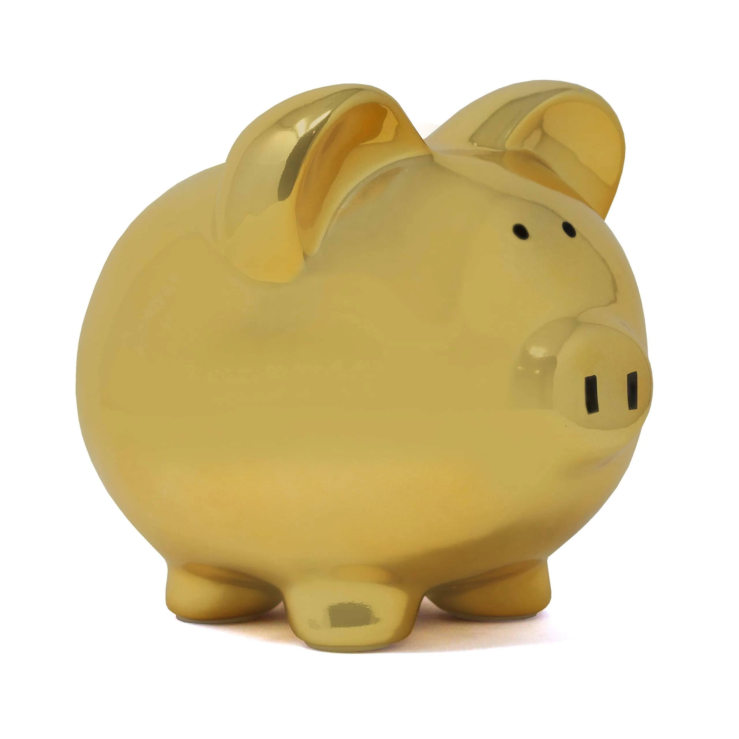 Child to Cherish Ceramic Piggy Bank (Gold) | Classic Durable Money Bank for Kids & Collectors