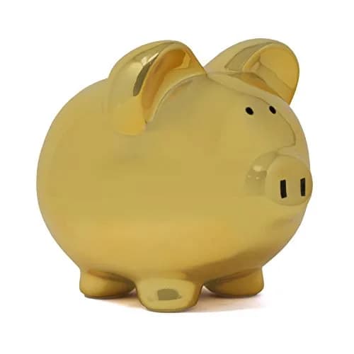 Child to Cherish Ceramic Piggy Bank (Gold) | Classic Durable Money Bank for Kids & Collectors thumbnail 1