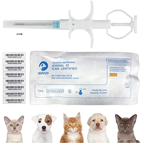 ISENVO Pet Microchips 1.4x8mm | ICAR Certified Animal Implant Chip for Small Pets thumbnail 1