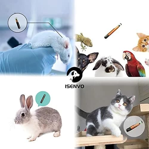 ISENVO Pet Microchips 1.4x8mm | ICAR Certified Animal Implant Chip for Small Pets thumbnail 4