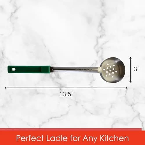 Habanerofire 4 oz Slotted Stainless Steel Portion Control Ladle Spoodle - Pack of 2 | Commercial Grade for Draining & Serving Pasta, Veggies thumbnail 4
