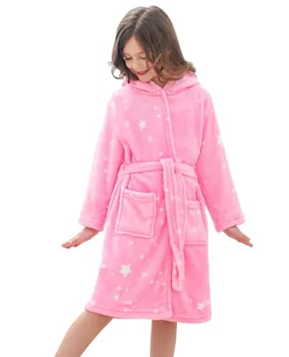 Doctor Unicorn Soft Hooded Rainbow Bathrobe for Girls 10-11 Years | Bright Colors & Premium Polyester thumbnail 1