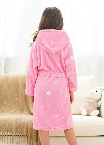 Doctor Unicorn Soft Hooded Rainbow Bathrobe for Girls 10-11 Years | Bright Colors & Premium Polyester thumbnail 4