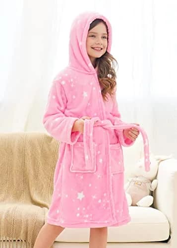Doctor Unicorn Soft Hooded Rainbow Bathrobe for Girls 10-11 Years | Bright Colors & Premium Polyester thumbnail 2