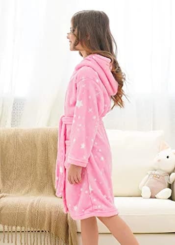 Doctor Unicorn Soft Hooded Rainbow Bathrobe for Girls 10-11 Years | Bright Colors & Premium Polyester thumbnail 3