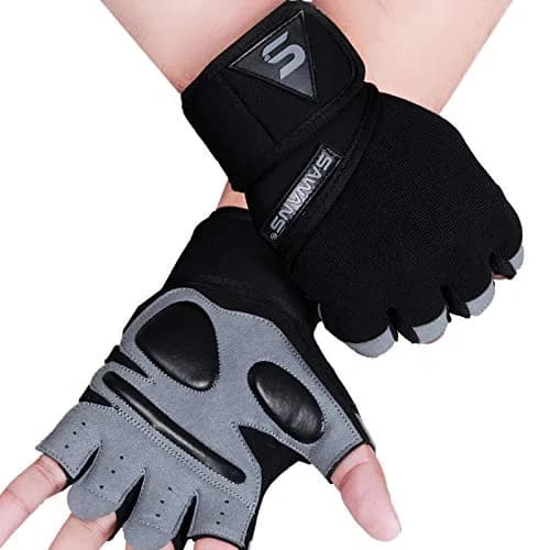 SAWANS Fitness Workout Gloves for Men Women | Breathable, Wrist Support & Padded Grip (S) thumbnail 7