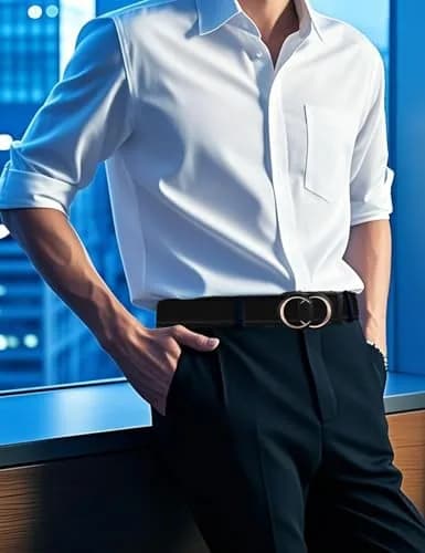 Civantiya Men's Ratchet Belt Leather Belt Adjustable for Men Gift 1 3/8 in (3.49 cm) | Perfect Fit & Urban Style thumbnail 3