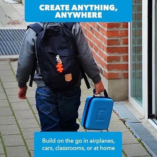 PLUS PLUS Travel Case, 100 Piece Basic Mix | Mini Waffle Blocks for Kids thumbnail 3