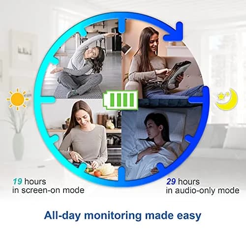 VTech VM923 Baby Monitor with Pan-Tilt-Zoom Camera | Secure FHSS Transmission, 19-Hour Battery, 2.8" Screen, 1000ft Range, Temp Sensor, 2-Way Talk thumbnail 4