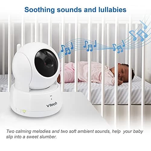 VTech VM923 Baby Monitor with Pan-Tilt-Zoom Camera | Secure FHSS Transmission, 19-Hour Battery, 2.8" Screen, 1000ft Range, Temp Sensor, 2-Way Talk thumbnail 9