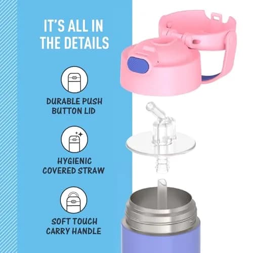 THERMOS FUNTAINER Water Bottle with Straw, 12oz (355ml) | Keeps Drinks Cold Up to 12 Hours thumbnail 4