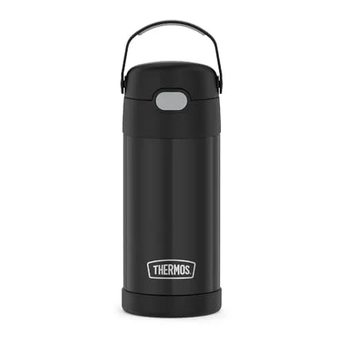 THERMOS FUNTAINER Water Bottle with Straw, 12oz (355ml) Black | Keeps Drinks Cold for 12 Hours thumbnail 1