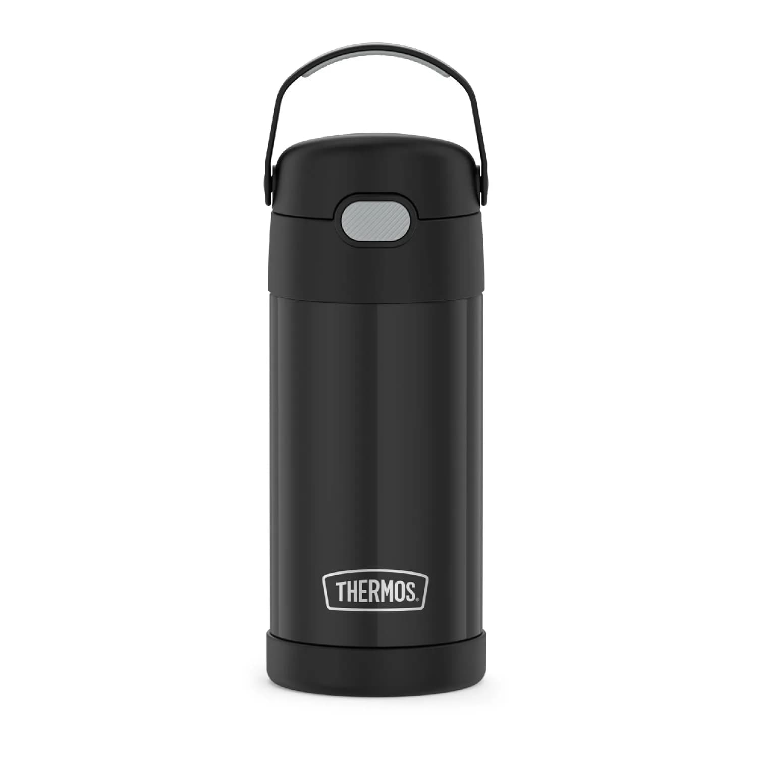 THERMOS FUNTAINER Water Bottle with Straw, 12oz (355ml) Black | Keeps Drinks Cold for 12 Hours - main product image