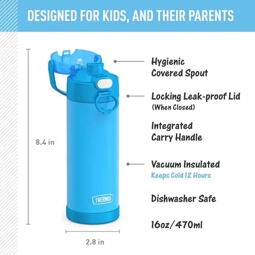 THERMOS FUNTAINER Water Bottle with Spout, 16oz (473ml) | Keeps Drinks Cold for 12 Hours thumbnail 2