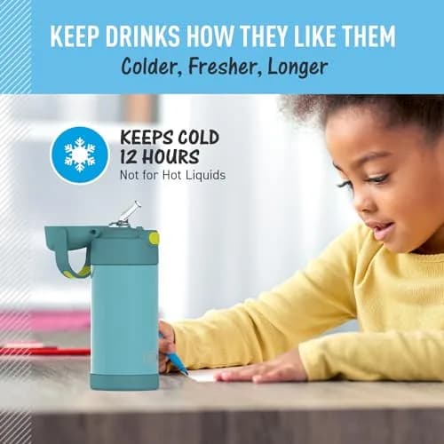 THERMOS FUNTAINER Water Bottle with Straw, 12oz (355ml) | Keeps Drinks Cold for 12 Hours thumbnail 5