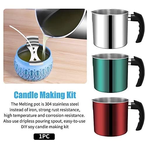DINGPAI 1300ml (44oz) Stainless Steel Candle Pouring Pot with Spoon | Large Capacity for DIY Candle Making thumbnail 6