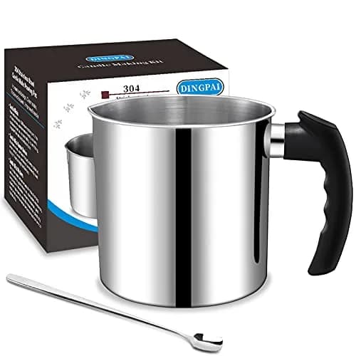 DINGPAI 1300ml (44oz) Stainless Steel Candle Pouring Pot with Spoon | Large Capacity for DIY Candle Making thumbnail 1