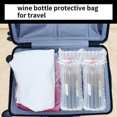 Conilly Wine Bottle Travel Protector Bags, 15 Packs Inflatable Air Column Packaging Bubble Bag with Free Inflator Pump, 16.75 x 9.5 inches | Reusable Wine Bottle Protector for Safe Transportation thumbnail 9