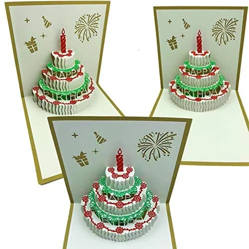 Akeydeco 3D Pop Up Birthday Card with Warming LED Light & Music | Handmade Musical Cake Design thumbnail 4