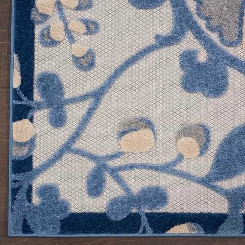 Nourison Home Aloha Blue Grey 9' x 12' Area Rug | Easy Clean, Non Shedding, Indoor/Outdoor Use thumbnail 7
