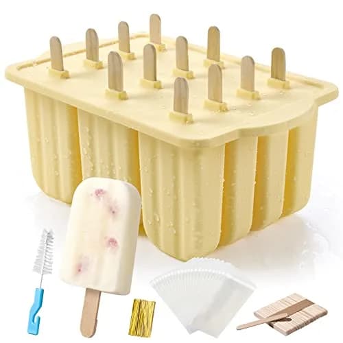 MEETRUE Popsicles Molds 12 Pieces Silicone Popsicle Maker BPA-Free | Easy-Release Ice Pop Mold for Homemade Frozen Treats thumbnail 1