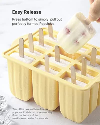 MEETRUE Popsicles Molds 12 Pieces Silicone Popsicle Maker BPA-Free | Easy-Release Ice Pop Mold for Homemade Frozen Treats thumbnail 4