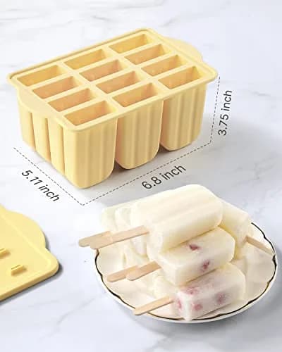 MEETRUE Popsicles Molds 12 Pieces Silicone Popsicle Maker BPA-Free | Easy-Release Ice Pop Mold for Homemade Frozen Treats thumbnail 6
