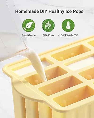 MEETRUE Popsicles Molds 12 Pieces Silicone Popsicle Maker BPA-Free | Easy-Release Ice Pop Mold for Homemade Frozen Treats thumbnail 2