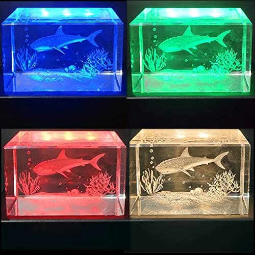 EUSTUMA LED Light Base Rectangle Display Stand Small Black | Color Changing Light for 3D Crystal Art thumbnail 4