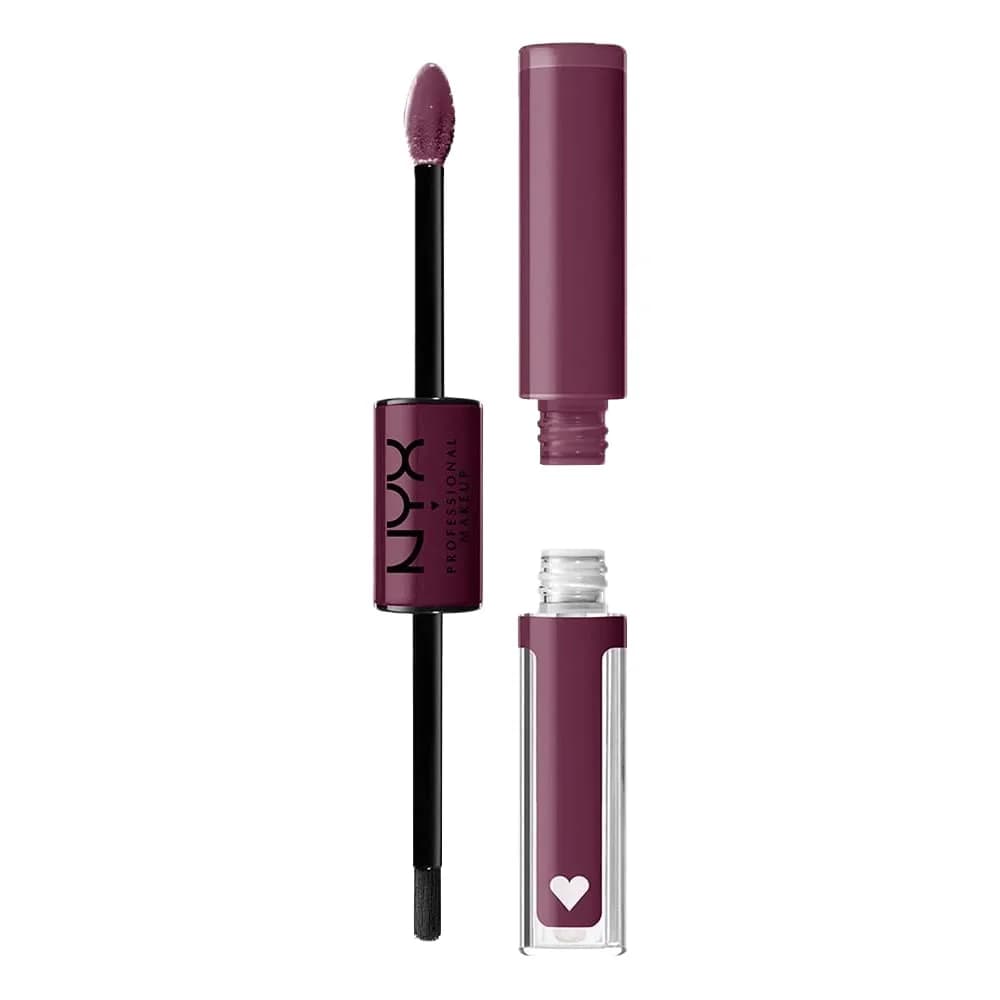 NYX PROFESSIONAL MAKEUP Shine Loud Liquid Lipstick with Clear Lip Gloss - Make It Work (Cool-Toned Plum) 16hr Wear | Vegan Formula — 09 Make It Work