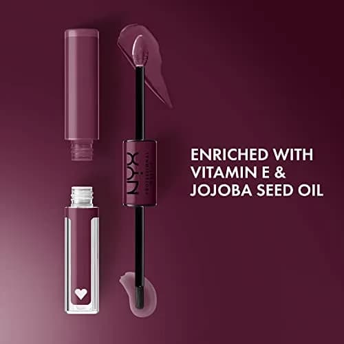 NYX PROFESSIONAL MAKEUP Shine Loud Liquid Lipstick with Clear Lip Gloss - Make It Work (Cool-Toned Plum) 16hr Wear | Vegan Formula thumbnail 2