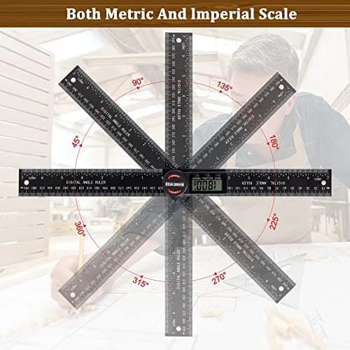 TBVHOMM Digital Angle Finder Protractor with 7-inch Ruler, 0-360° Measurement, Enhanced ABS | Precision Tool for Woodworking and Construction thumbnail 4